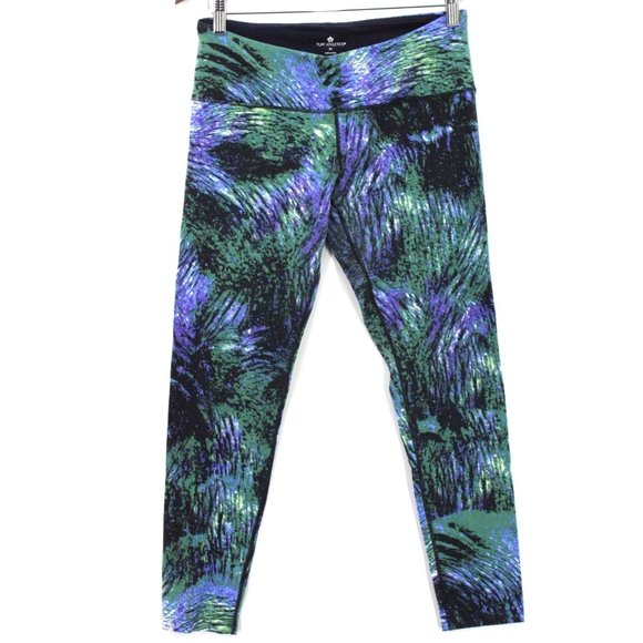 Tuff Athletics Leggings Pants Multicolor Abstract Pattern Gym & Training Size M - Picture 1 of 8